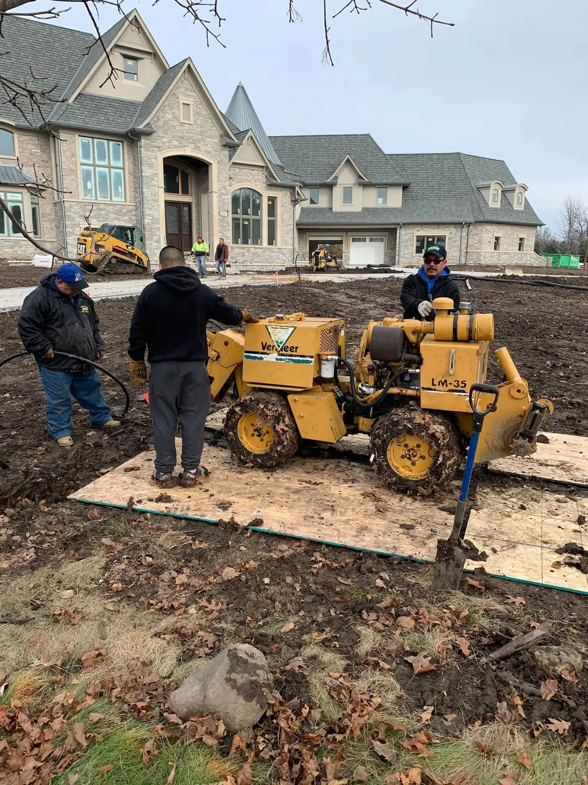 Moreno's Irrigation crew operating a Vermeer installation machine