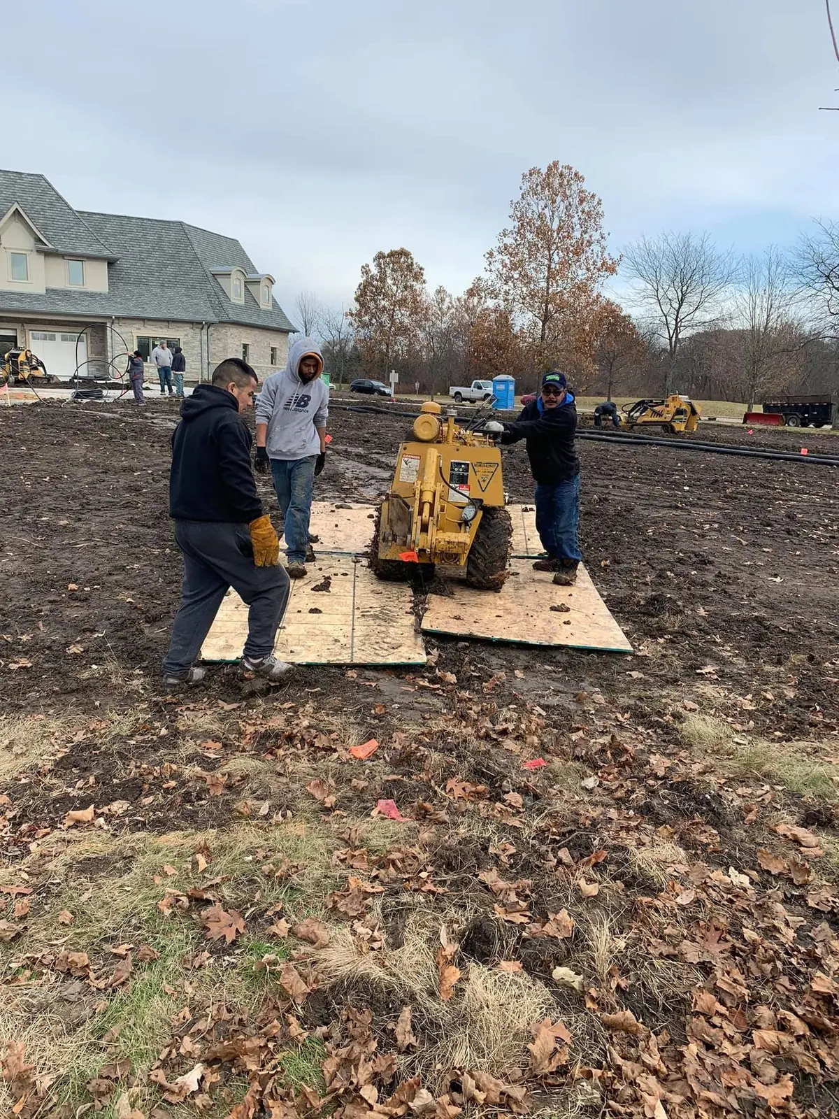 Moreno's Irrigation crew installing a system